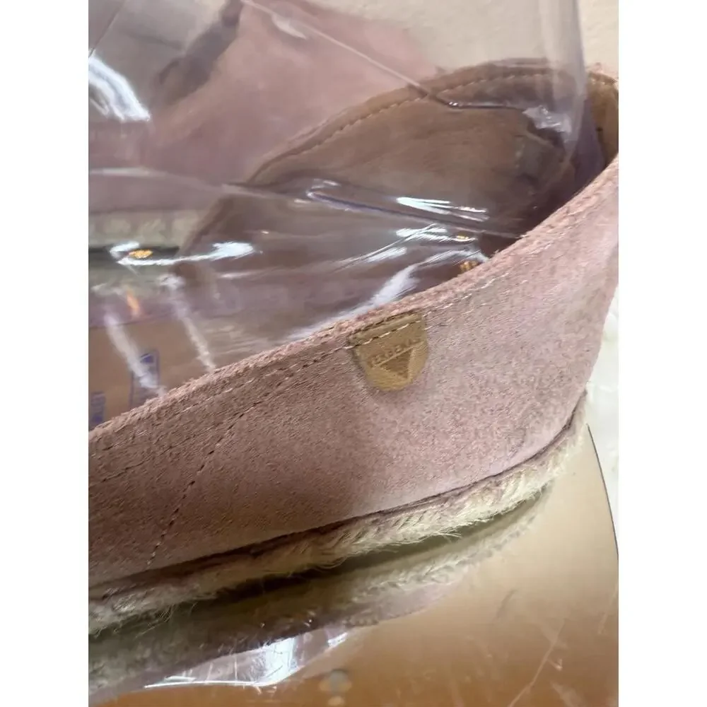 Verbenas‎ CRUZ Pink Size 9 Suede D'Orsay Peep Toe Espadrille Flats